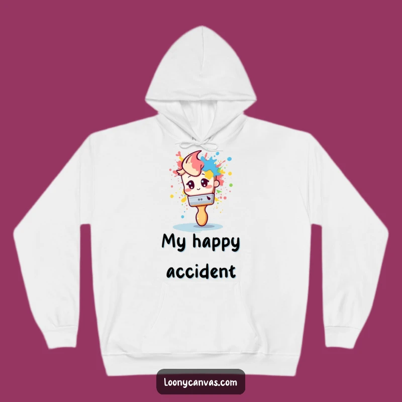 Funny Shy Paintbrush Hoodie: Cozy Up with Artistic Chaos