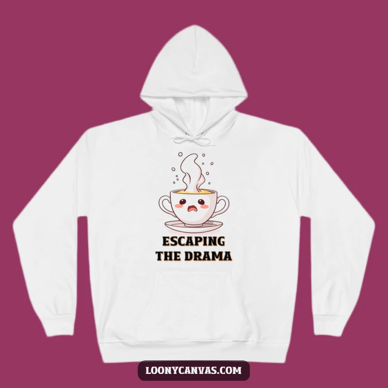 Funny Startled Teacup Geyser Hoodie: Cozy Up with a Burst of Humor