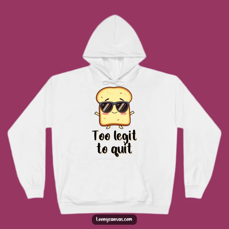 Funny Toast Sunglasses Hoodie: Cozy Up with a Giggling Character
