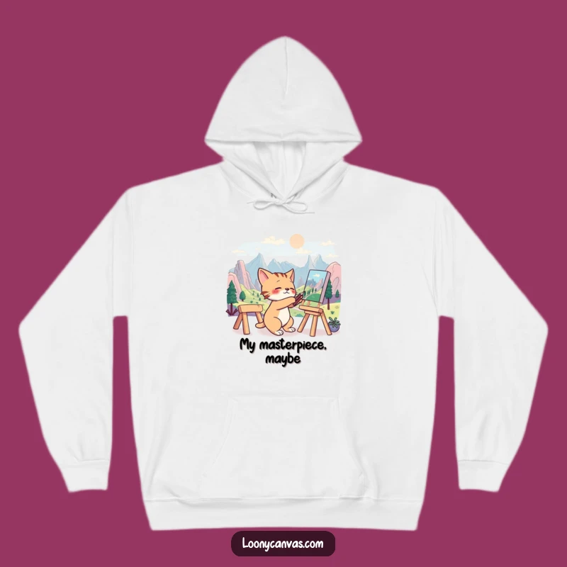Funny Cat Artist Hoodie: Cozy & Creative Kitty, Excellent Funny Gift