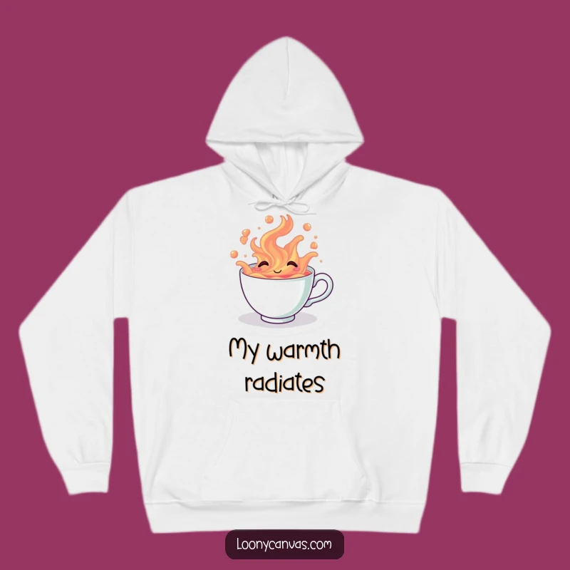 Funny Kawaii Giggling Teacup Hoodie - Cozy Overflowing Tea, Great Humorous Gift