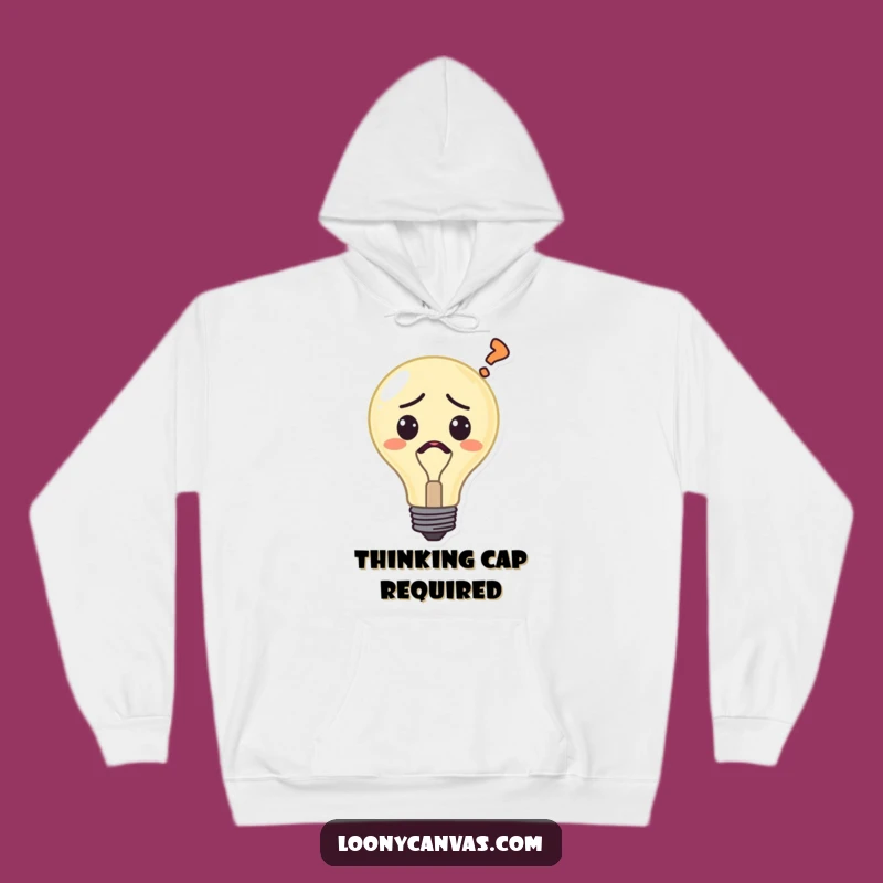 Funny Confused Lightbulb Hoodie - Cozy Up with Your Puzzled Thoughts