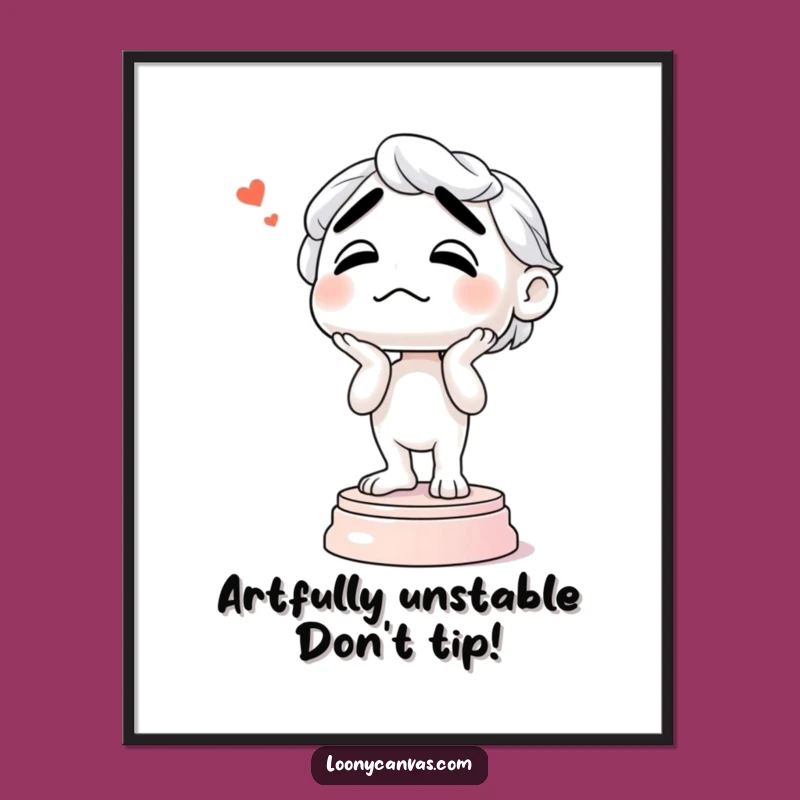 Free Printable Confused Sculpture Wall Art - Witty Downloadable Art!