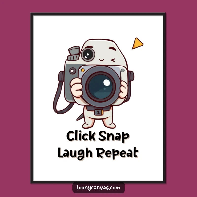 Free Printable Wall Art: Delighted Camera, Funny Downloadable Art for Unique Decor