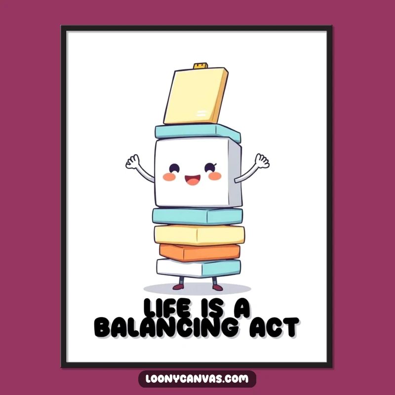 Funny Free Printable Wall Art: Cube Canvas Stack Downloadable Decor