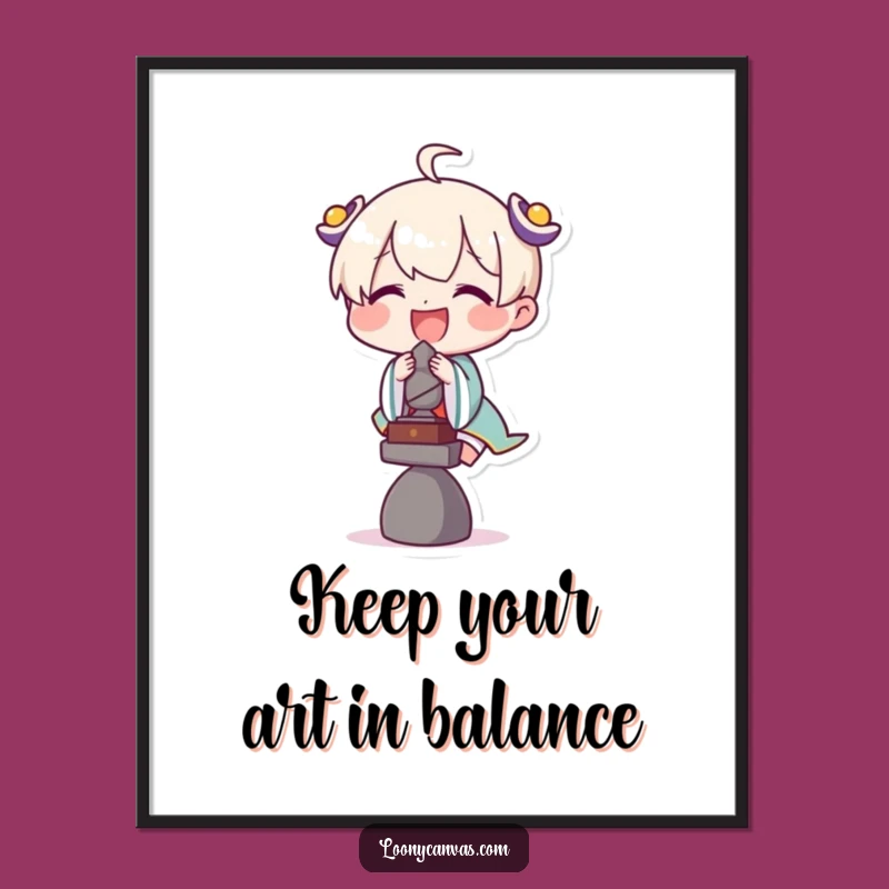 Free Printable Wall Art: The Art of Balance, Funny Downloadable Decor