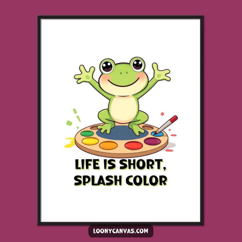 Funny Free Printable Frog Art - Joyful Jump Downloadable Wall Decor for Creatives