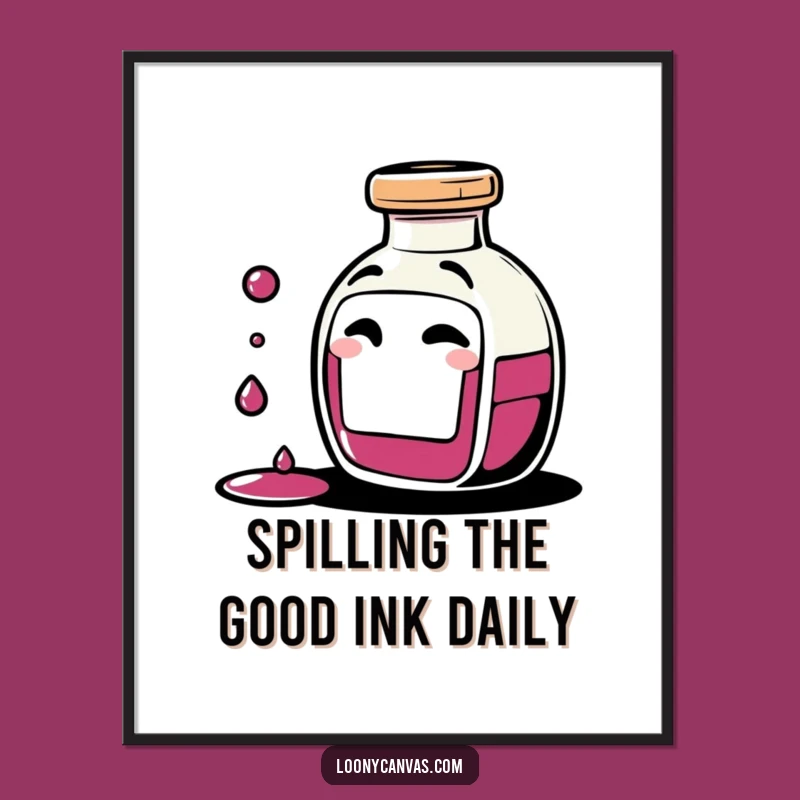 Funny Free Printable Wall Art: Giggling Ink Spills Personality, Downloadable Art