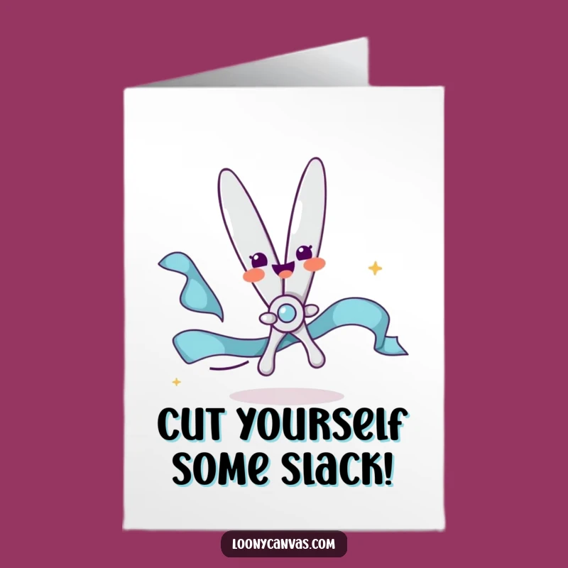 Free Printable Birthday Card: Funny Scissors Snip Ribbon, Hilarious Downloadable Gift