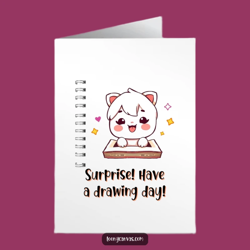Free Printable Birthday Card: Kawaii Sketchpad Surprise for a Joyful Celebration