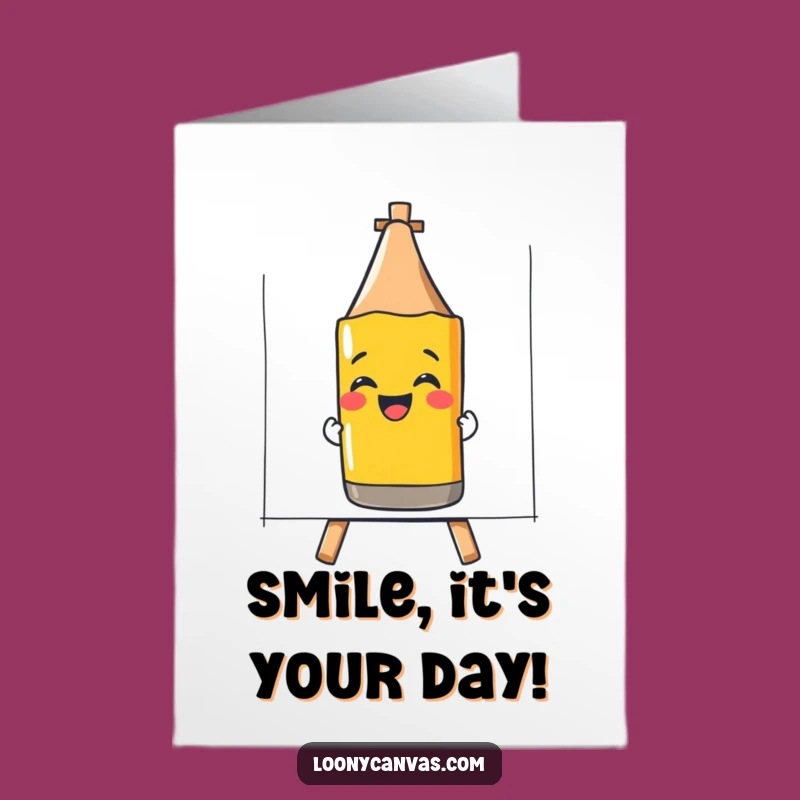 Free Printable Giggling Crayon Birthday Card - Funny Downloadable Art for a Smiley Celebration!