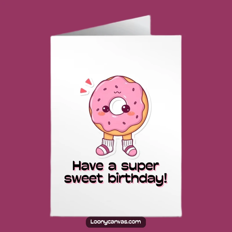 Free Printable Donut Birthday Card: Confused Mismatched Socks Humorous Downloadable