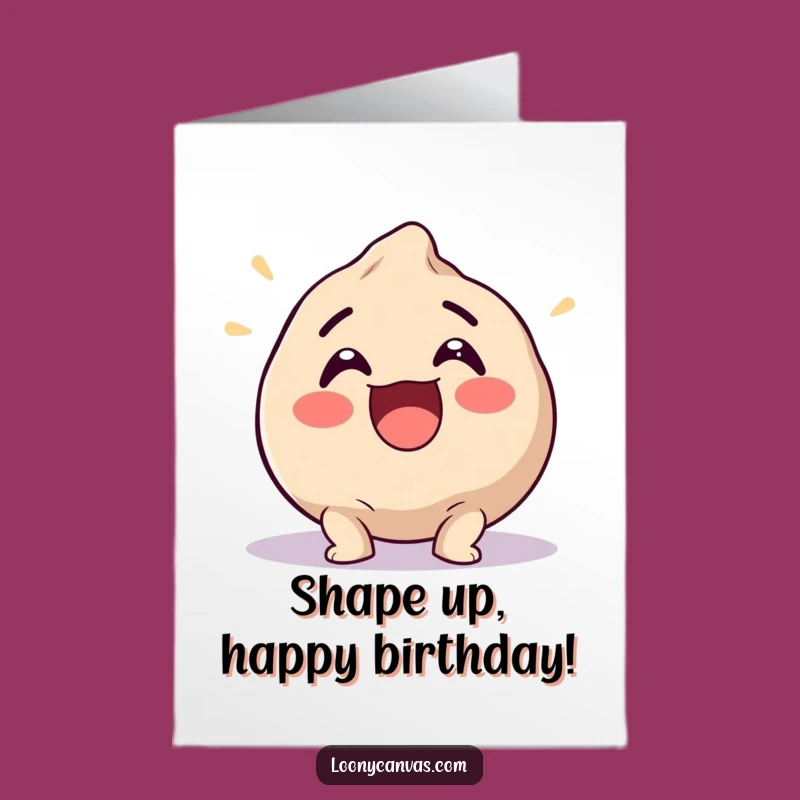 Free Printable Excited Clay Ball Birthday Card - Funny Downloadable Art for a Squishy Celebration!