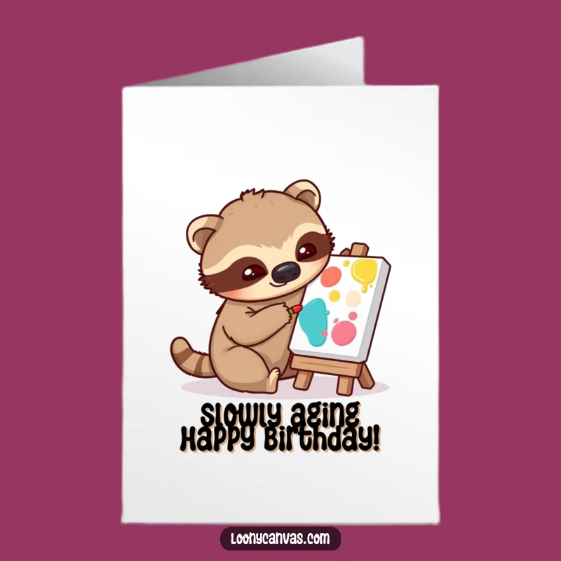 Free Printable Sloth Birthday Card: Slow & Steady Art Fun, Downloadable Gift