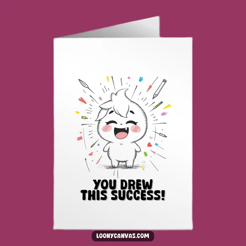 Congratulations Free Printable Card: Kawaii Pencil - Celebrate Your Chaotic Success!