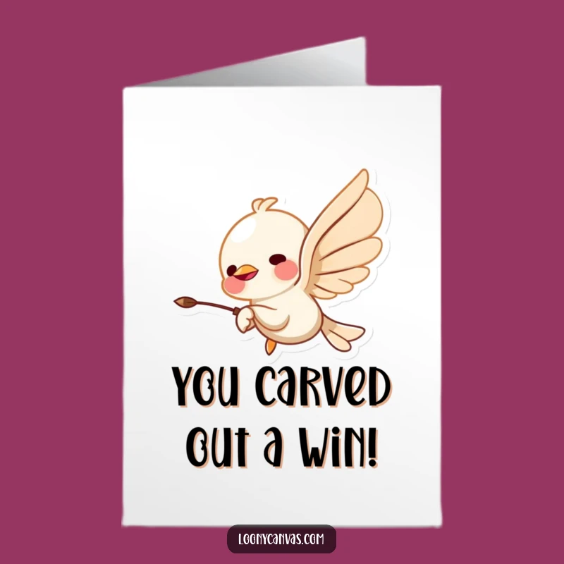 Free Printable Congrats Card: Humorous Chisel Art for Any Achievement