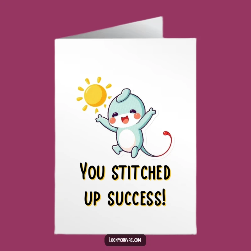 Free Printable Congrats Card: Needle's Bright Achievement Stitch Art
