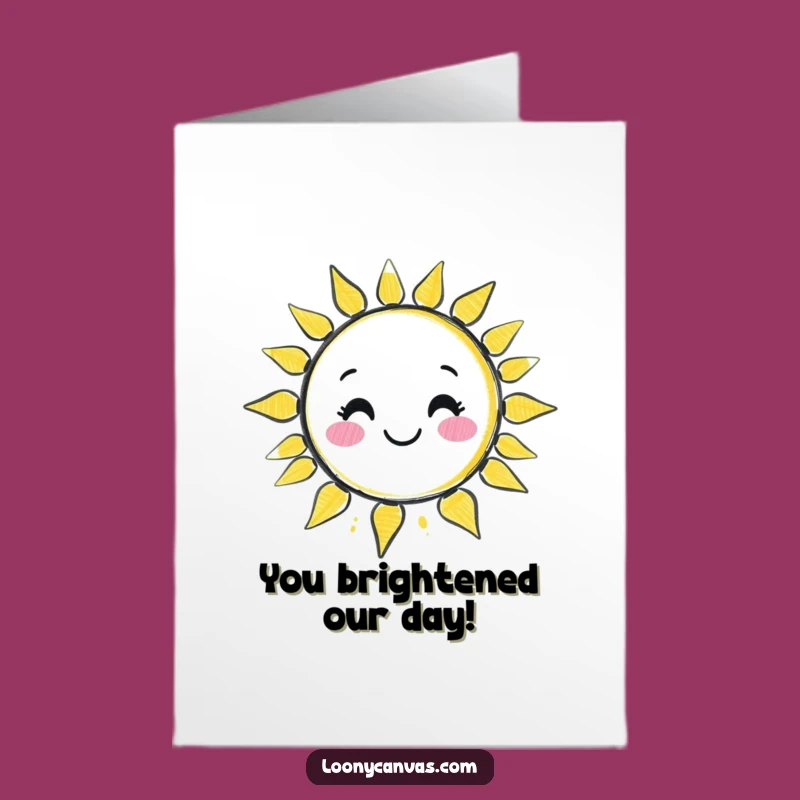 Free Printable Congrats Card: Wobbly Sun by Kawaii Chalk, Sunny Downloadable Gift