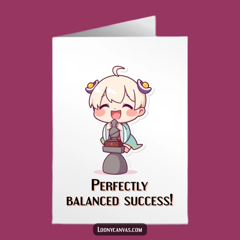 Free Printable Congratulations Card: Masterful Balance Achieved! Funny Downloadable Gift