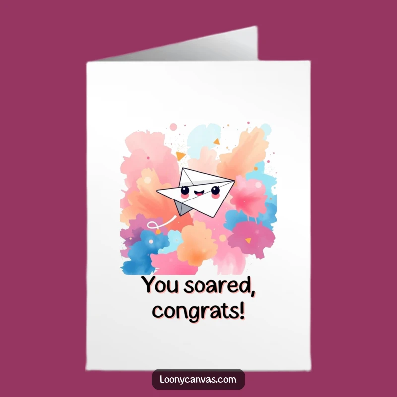 Free Printable Congratulations Card: Paper Airplane Success - Downloadable Funny Gift