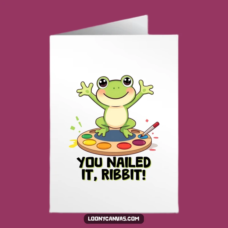 Free Printable Frog Congrats Card - Joyful Jump Downloadable Gift for Achievers