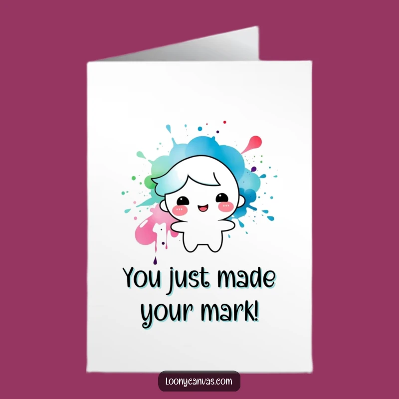 Free Printable Happy Ink Splatter Congrats Card - Artistic Downloadable Celebration!