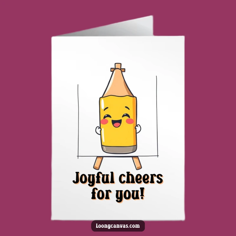 Free Printable Giggling Crayon Congrats Card - Funny Downloadable Art for Happy News!