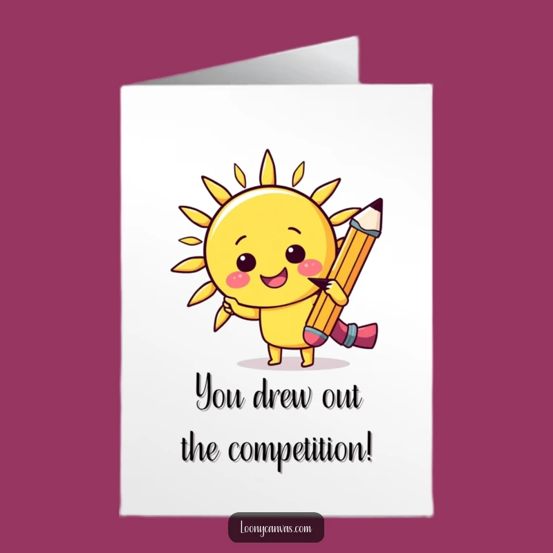Cheerful Pencil Congrats Card: Free Printable Art for a Bright Achievement