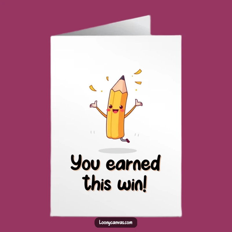 Free Printable Cheerful Pencil Congrats Card - Funny Downloadable Art for Your Triumphs!