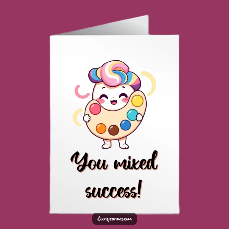 Free Printable Palette Congrats Card: Vibrant Achievement Celebration Downloadable Gift
