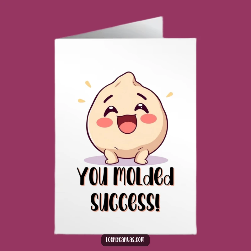 Free Printable Excited Clay Ball Congrats Card - Funny Downloadable Art for Shapely Success!