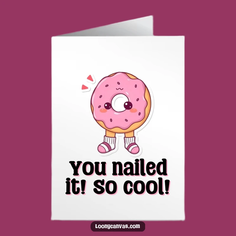 Free Printable Donut Congrats Card: Confused Mismatched Socks Humorous Downloadable