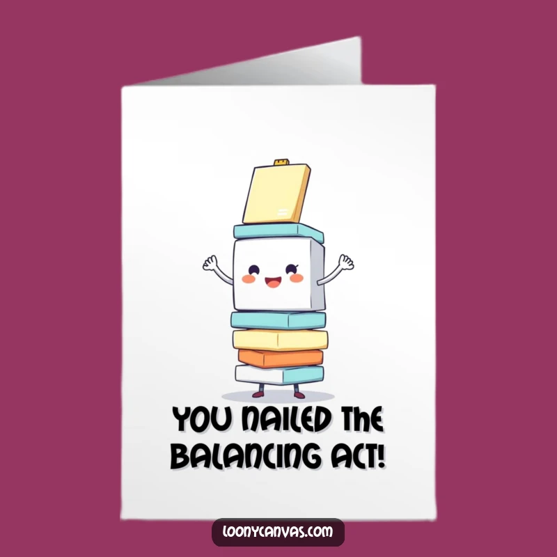 Free Printable Congrats Card: Cube Canvas Stack Funny Downloadable Gift