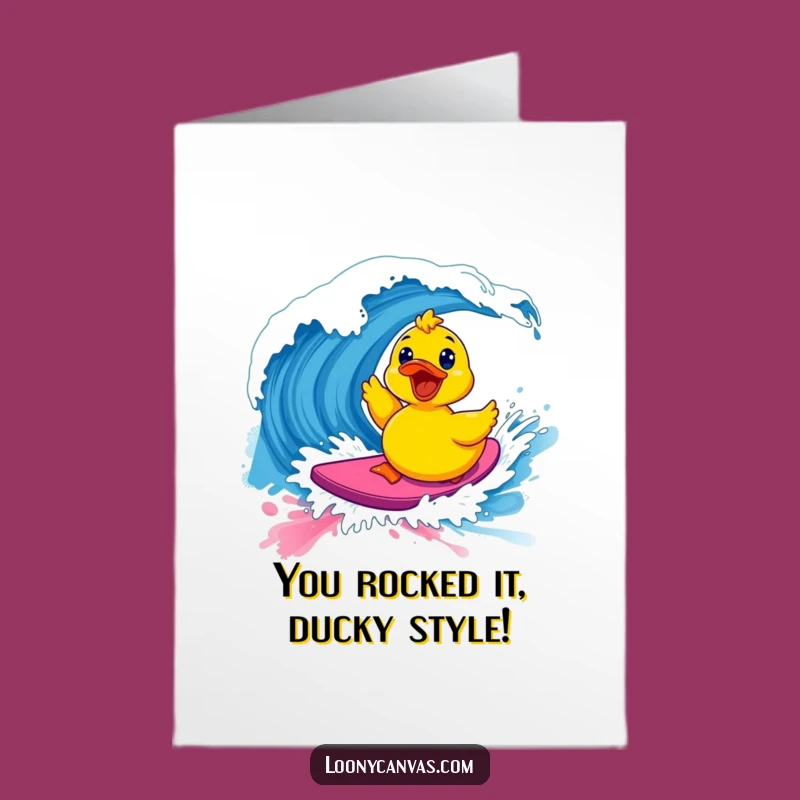 Rubber Ducky Congrats Card: Free Printable Art for a Wild Celebration