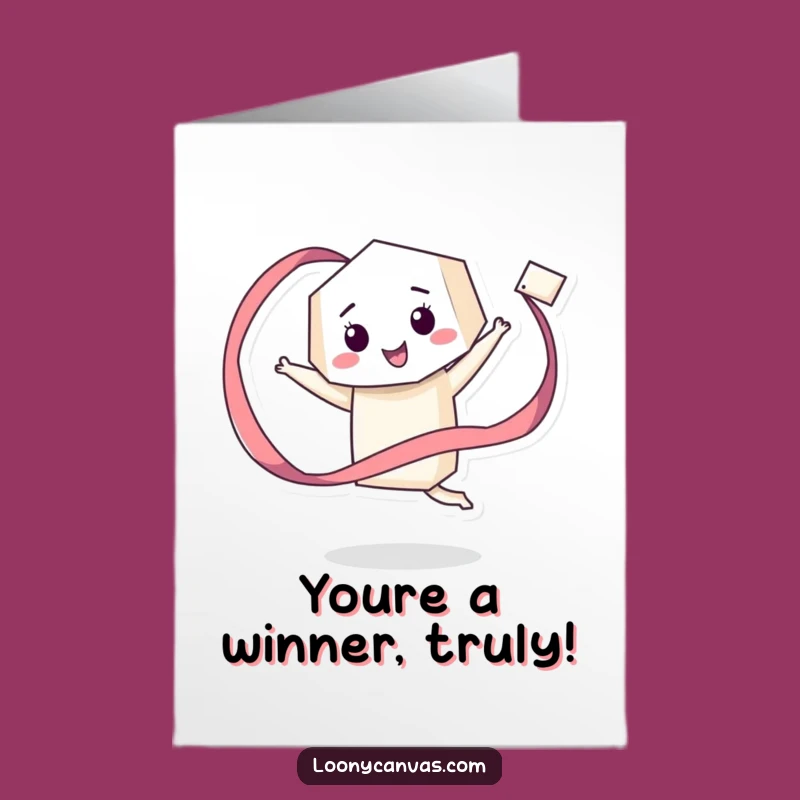 Free Printable Congrats Card: Geometric Ribbon Funny Downloadable Gift