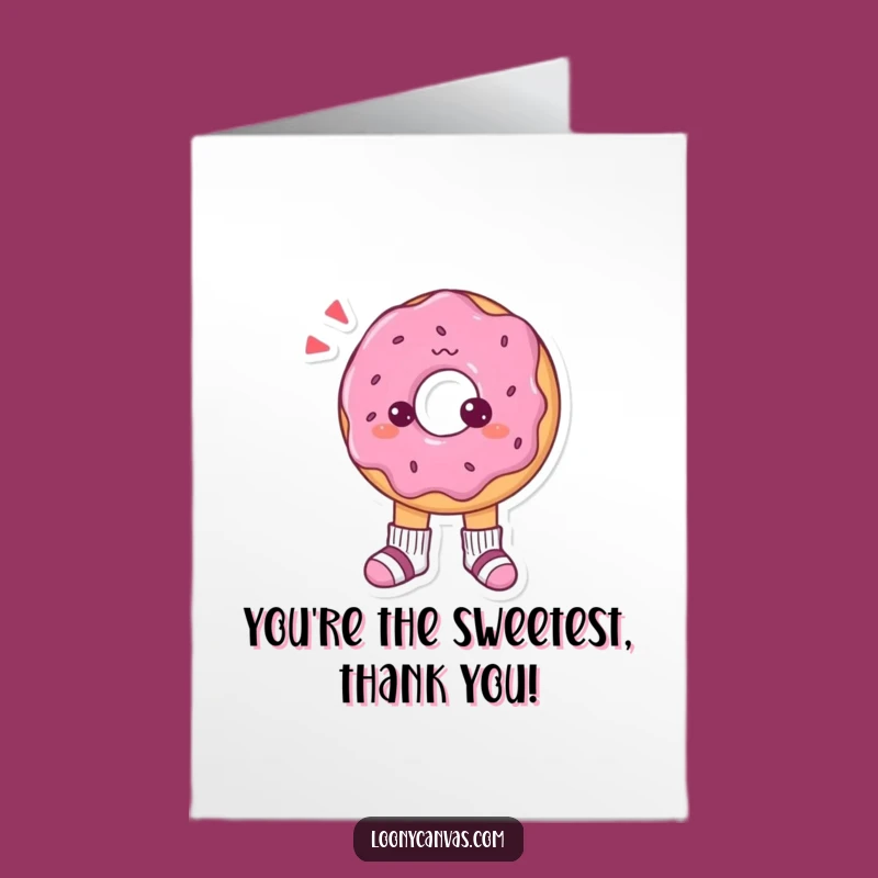 Free Printable Donut Thank You Card: Confused Mismatched Socks Humorous Downloadable