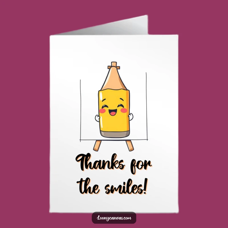 Free Printable Giggling Crayon Thank You Card - Funny Downloadable Art for Grateful Giggles!