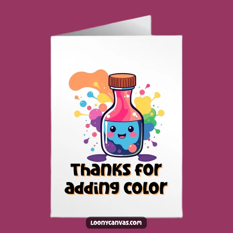 Free Printable Thank You Card: Happy Ink Bottle, Humorous Downloadable Gift