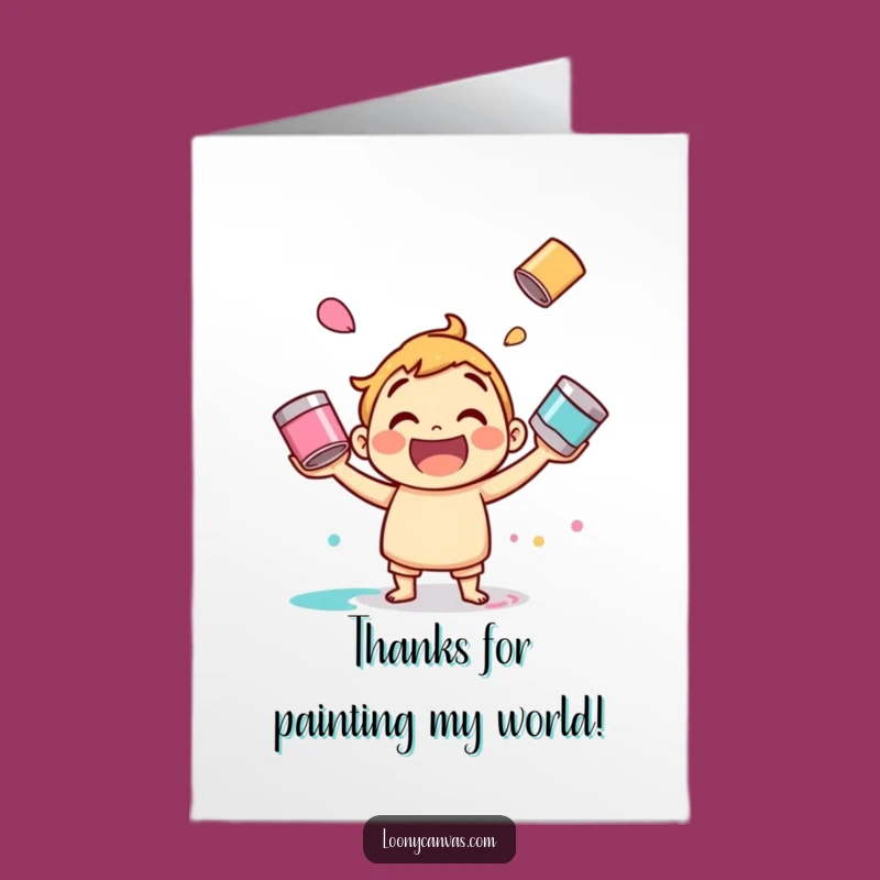 Free Printable Thank You Card: Juggling Gratitude - Colorful Downloadable