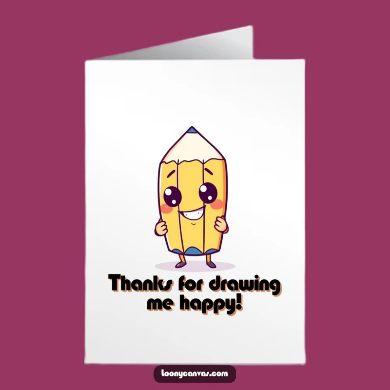 Free Printable Thank You Card: Pencil's Artistic Gratitude, Downloadable Gift