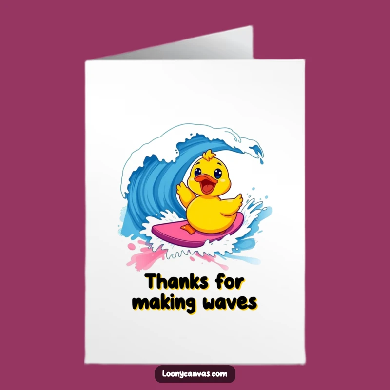 Free Printable Thank You Card: Rubber Ducky Thanks, Downloadable Funny Gift