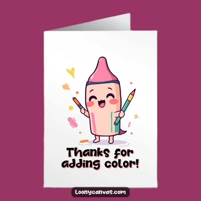 Free Printable Crayon Thank You Card - Colorful Scribble Downloadable Gift for Expressing Gratitude