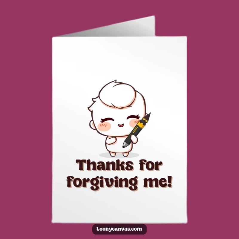 Free Printable Mischievous Charcoal Thank You Card - Funny Downloadable Art with a Witty Smudge!