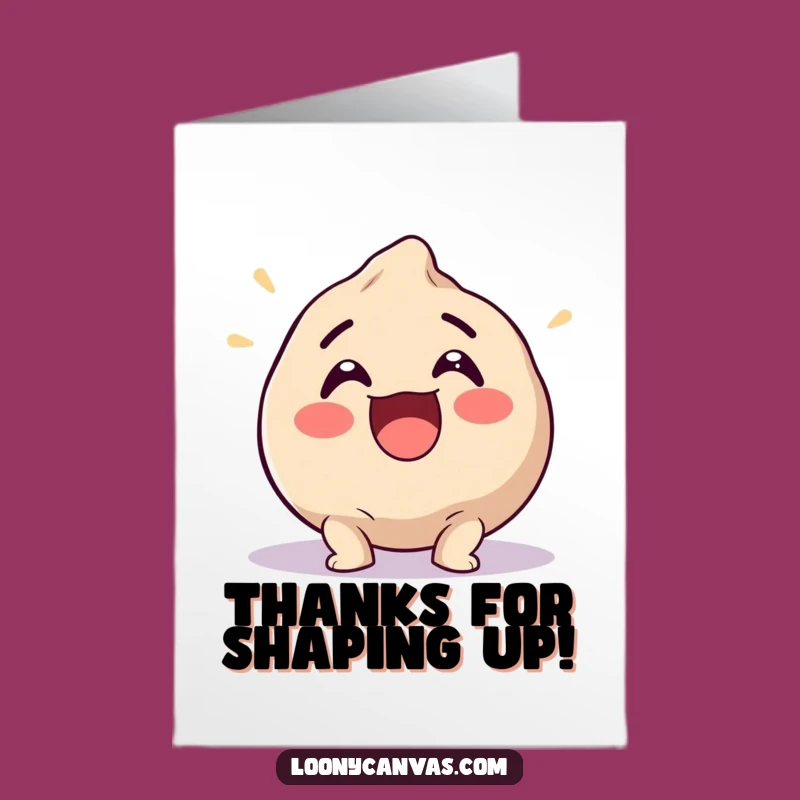 Free Printable Excited Clay Ball Thank You Card - Funny Downloadable Art for Grateful Squishes!