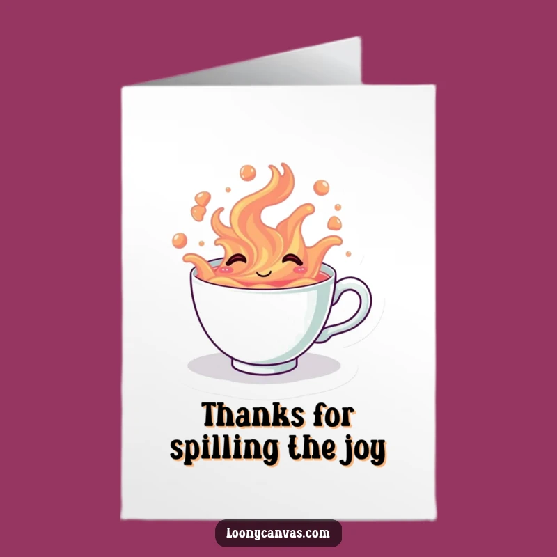 Free Printable Thank You Card: Giggling Teacup Appreciation, Downloadable Funny Gift