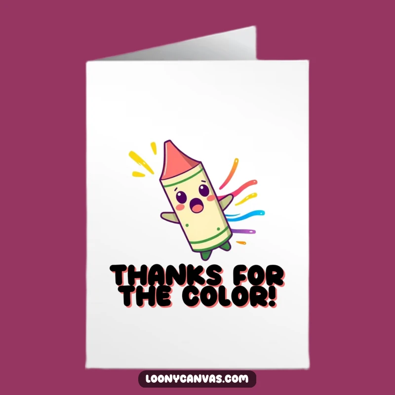 Free Printable Thank You Card: Crayon's Colorful Thanks, Downloadable Gift