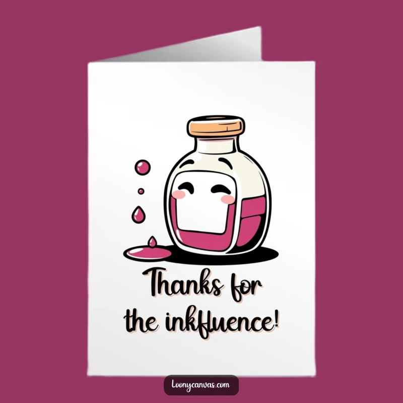 Free Printable Thank You Card: Giggling Ink Spills Gratitude, Downloadable Gift
