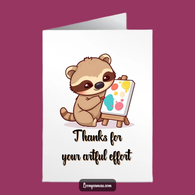 Free Printable Sloth Thank You Card: Thanks for Your Patience, Downloadable