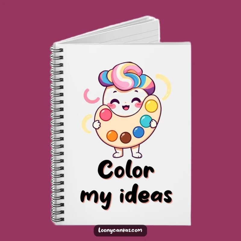 Funny Smiling Palette Ideas Notebook: Vibrant Art Journal Gift