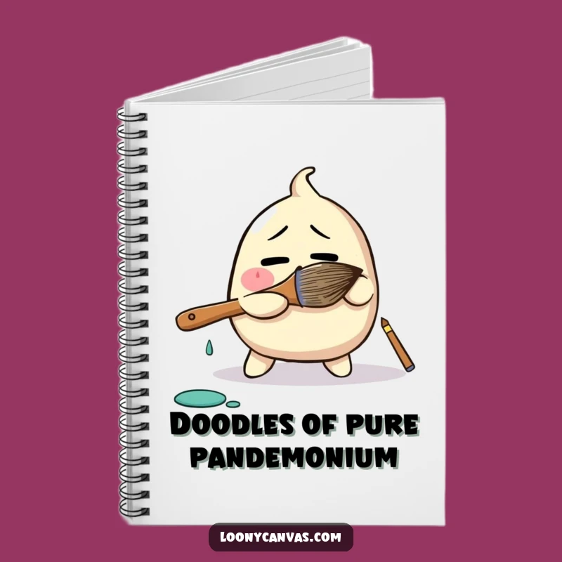 Funny Blob Paintbrush Notebook - Doodle Your Artistic Chaos